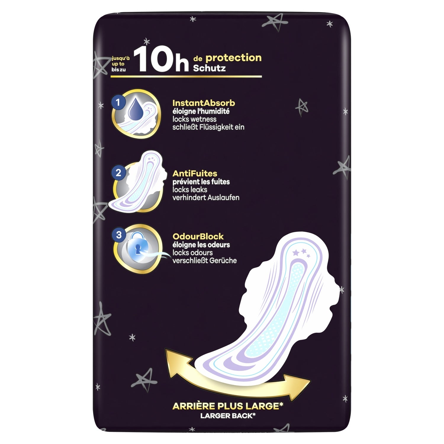 Serviettes Hygiéniques avec Ailettes Nuit Taille 4 Ultra Secure Night Extra ALWAYS 