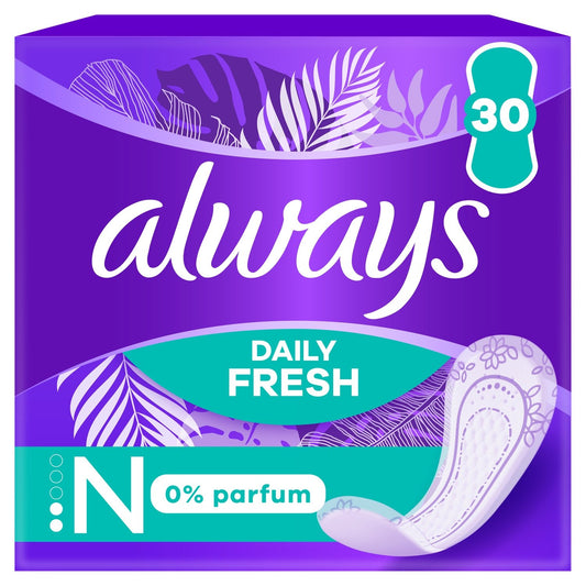 Protège-Slips Normal Daily Fresh 0% Parfum ALWAYS le paquet de 30 protège-slips