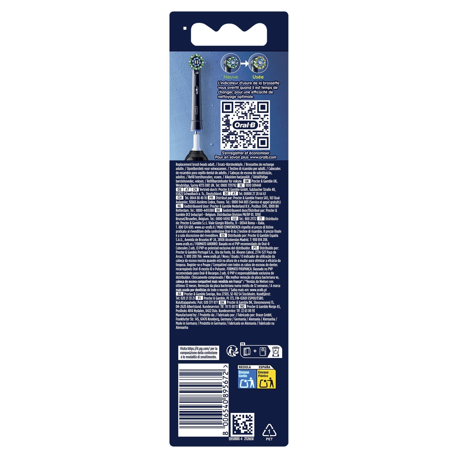 Brossettes Dentaires Pro - Cross Action ORAL-B 