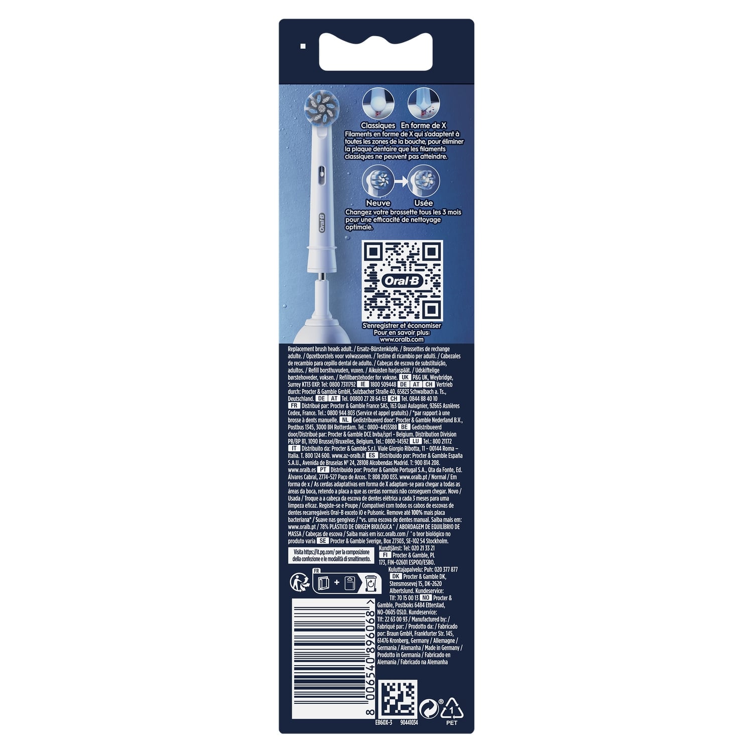 Brossette dentaire Ultra thin x3 X-filaments ORAL B 