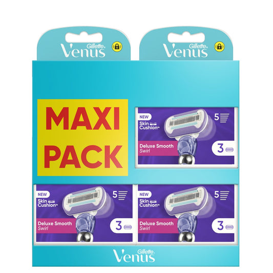 Lames de Rasoirs Deluxe Smooth Swirl Skin Cushion GILLETTE VENUS