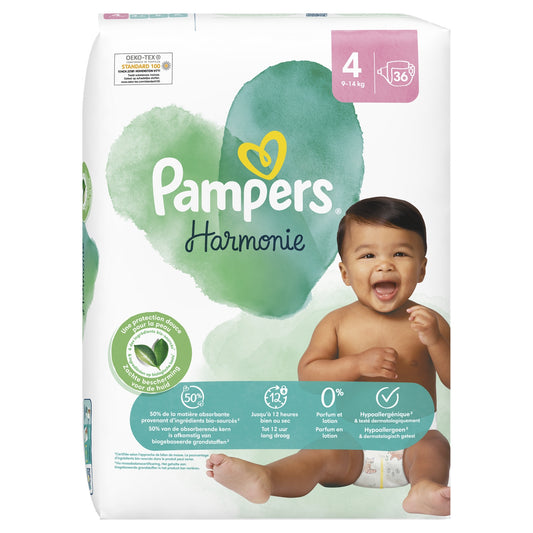 Couches Bébé Harmonie Taille 4 9kg  14kg PAMPERS
