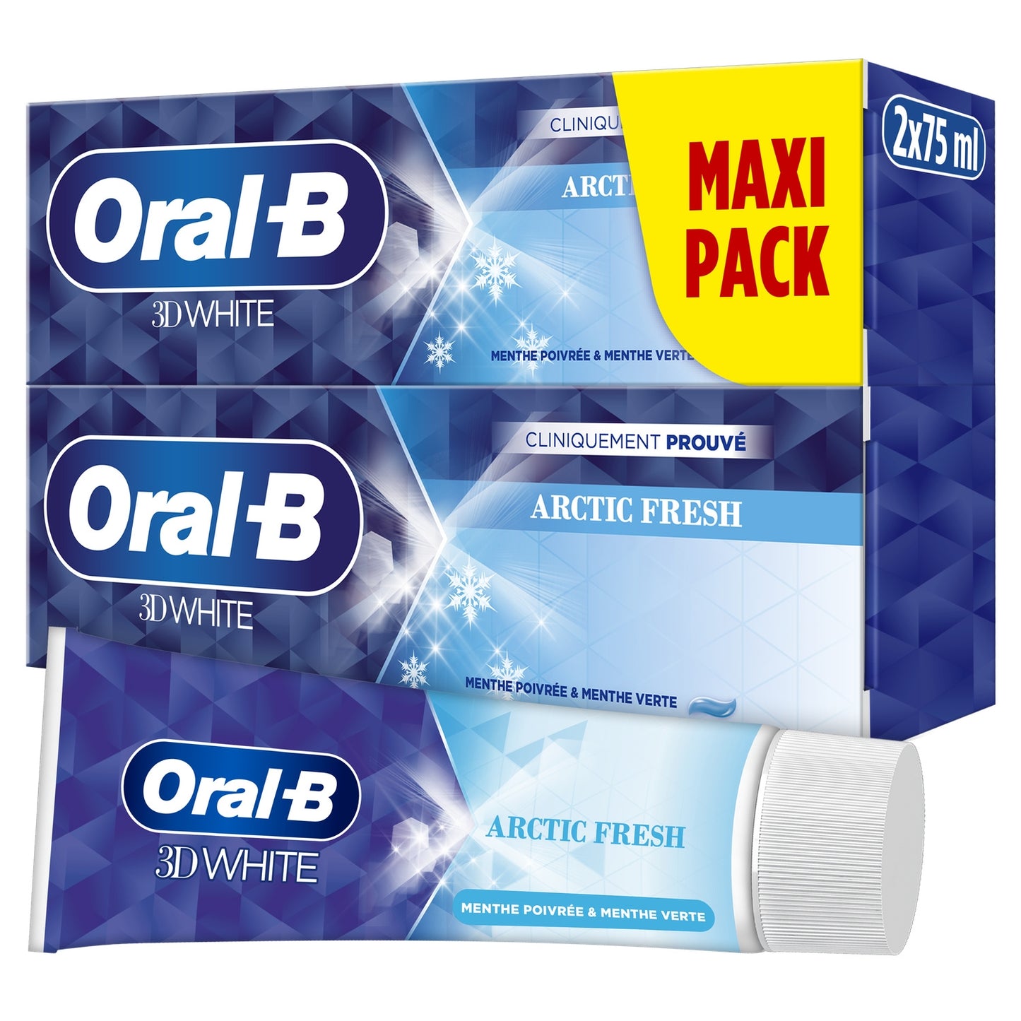 Dentifrice Arctic Fresh Menthe Poivrée Menthe Verte 3D White ORAL-B 