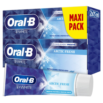 Dentifrice Arctic Fresh Menthe Poivrée Menthe Verte 3D White ORAL-B 