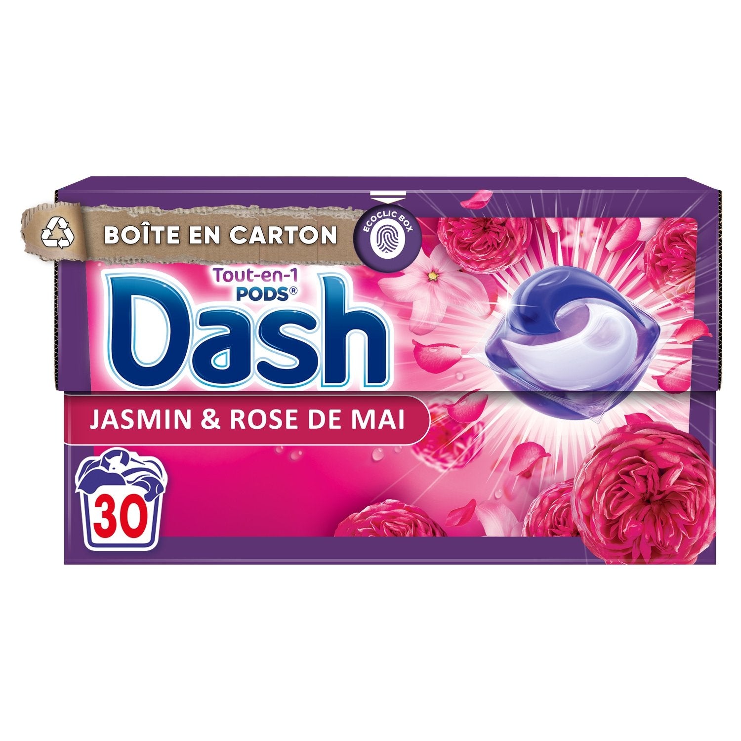 Lessive Capsule Tout-En-1 Pods Jasmin & Rose de Mai DASH – La Famille à ...