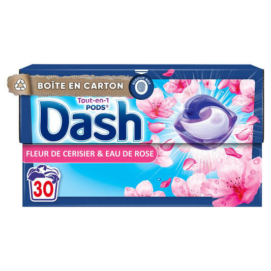 Lessive Capsule Fleur de Cerisier & Eau de Rose Tout-En-1 Pods DASH