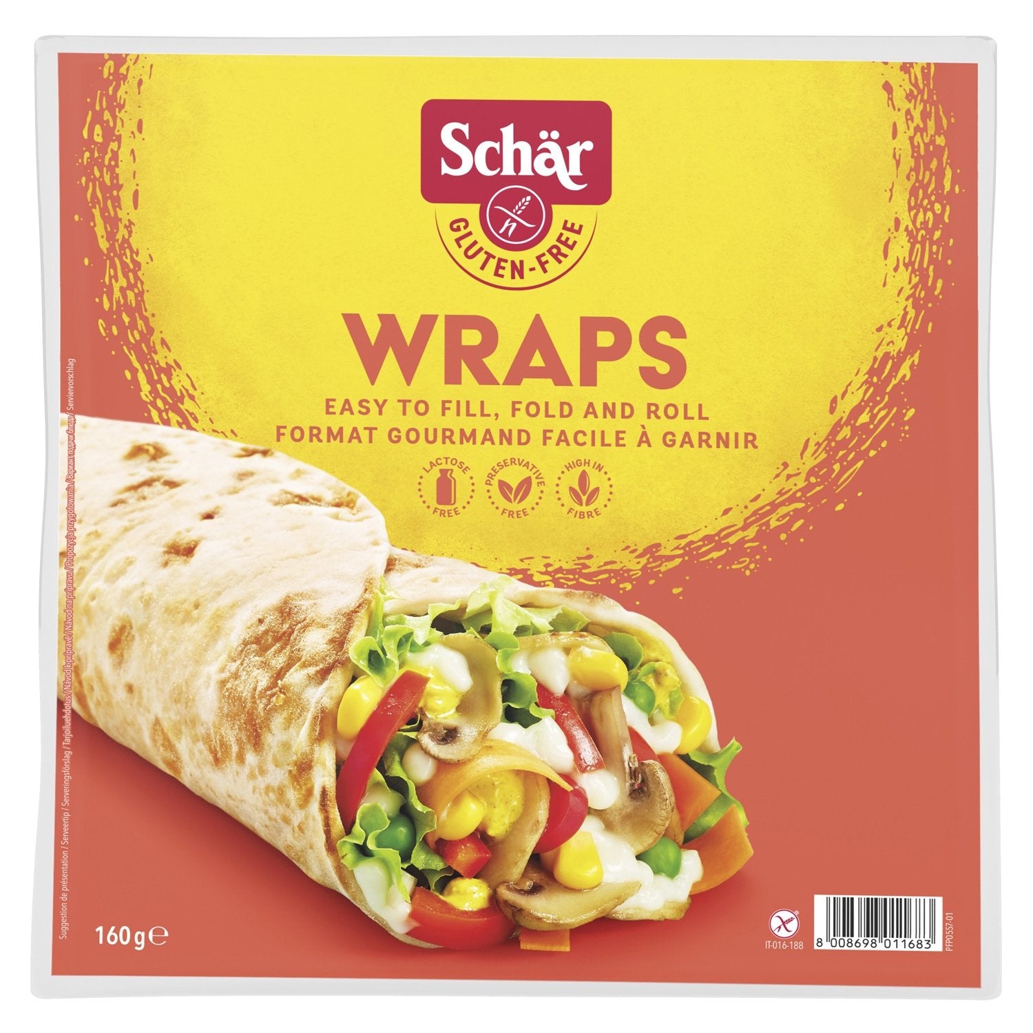 Tortilla-Wraps Sans Gluten SCHAR les 2 galettes de 80 g