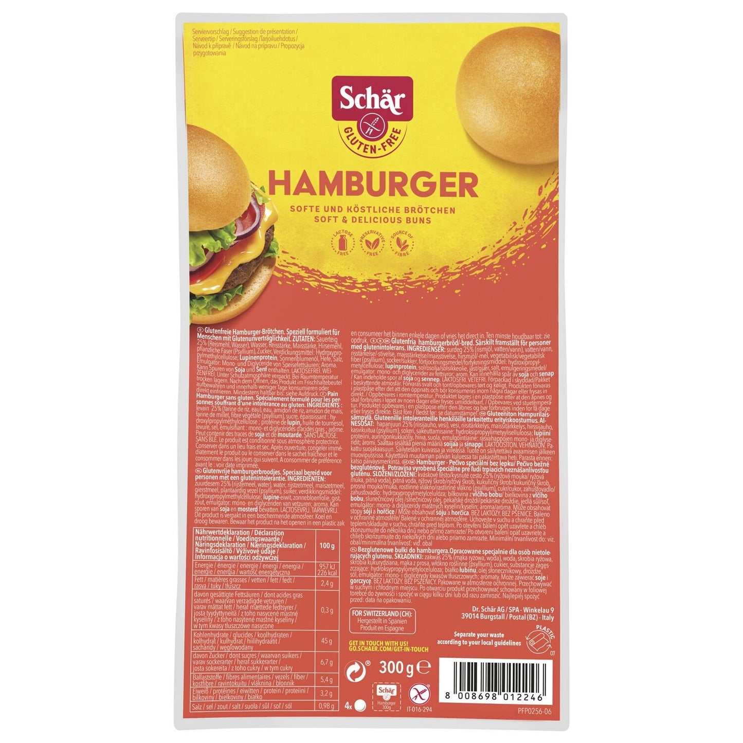 Glutenfreies Hamburgerbrot SCHAR