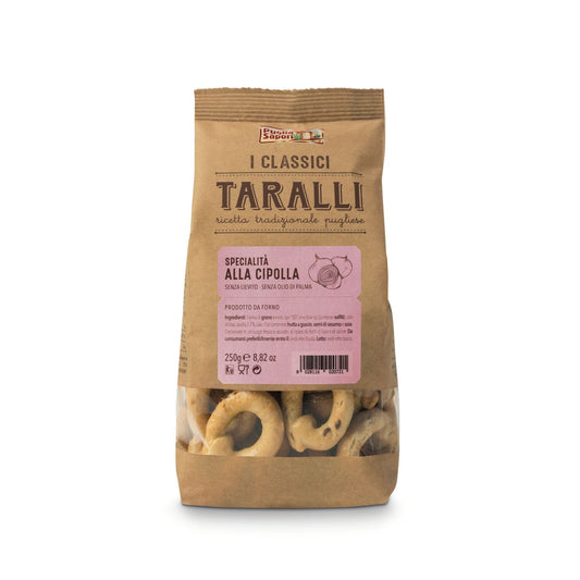 Biscuits Apéritifs Tarrali aux Ognon PUGLIA SAPORI le pquet de 250g