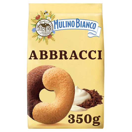 Biscuits Abbracci au Cacao et à la Crème MULINO BIANCO le paquet de 350g