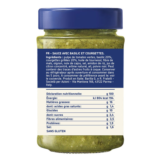 Sauce Pesto Rustico Basilic et Courgette BARILLA