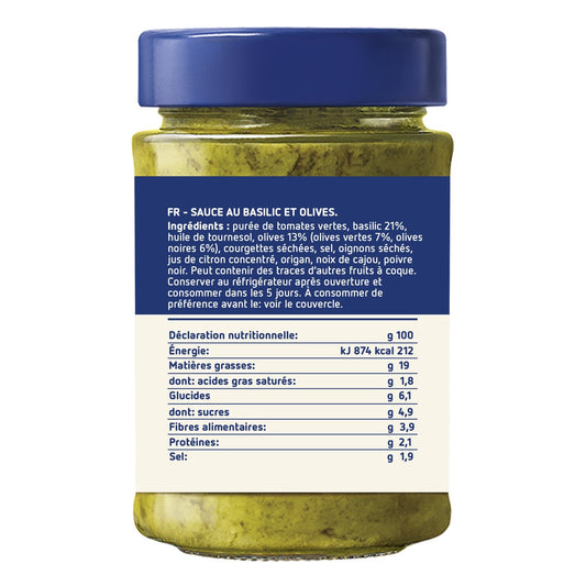 Sauce Pesto Rustico Basilic et Olive BARILLA