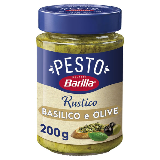 Sauce Pesto Rustico Basilic et Olive BARILLA le pot de 200g