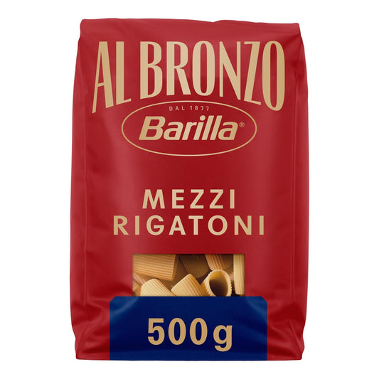 Pâtes Mezzi Rigatoni Al Bronzo BARILLA le sachet de 500g