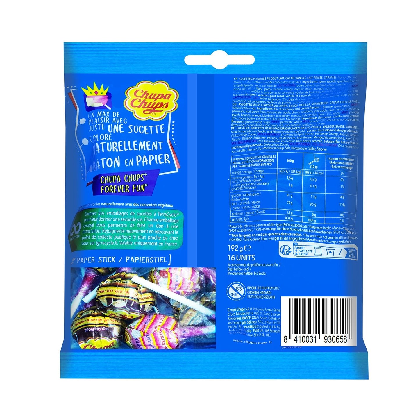 Bonbons Sucettes Milky CHUPA CHUPS