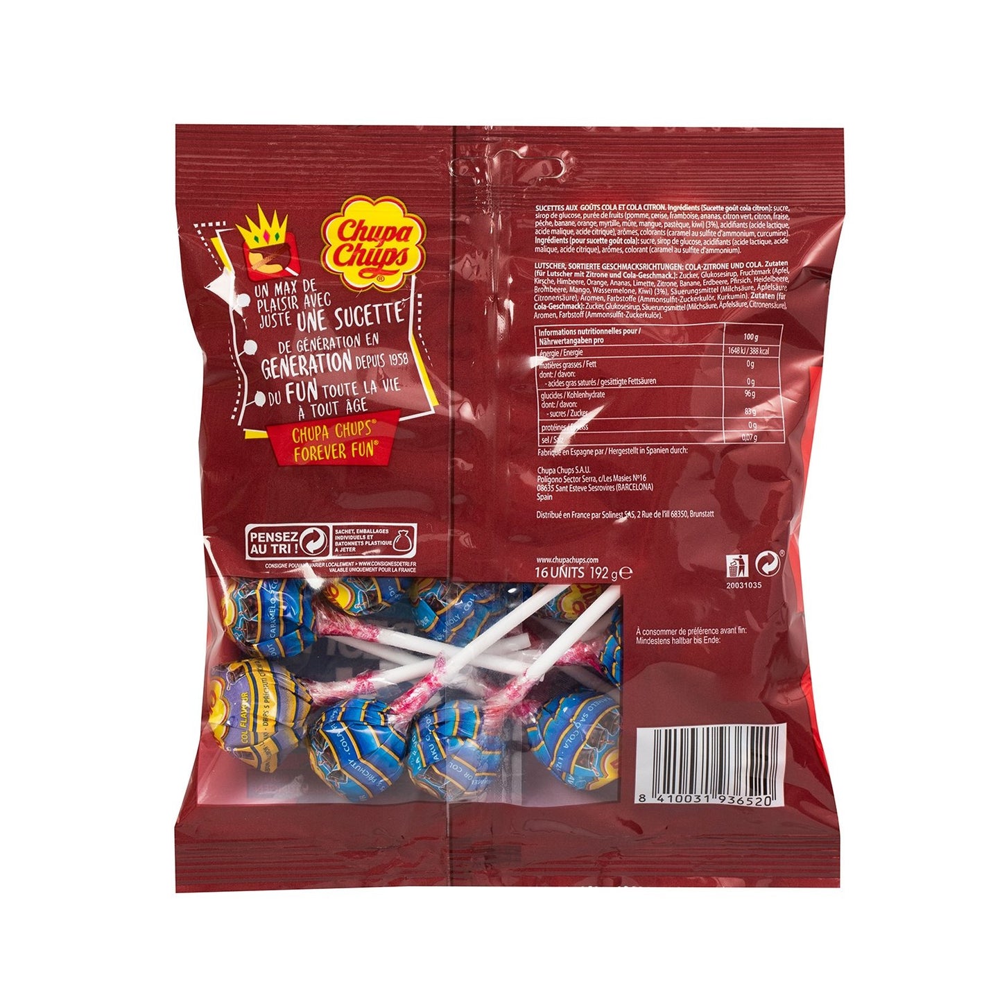 Chupa Chups Assorted Flavors Lollipops