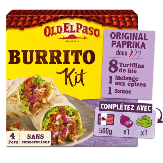 Kit Burritos Original Paprika Doux OLD EL PASO le kit de 510g