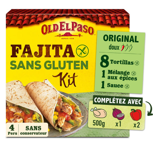 Kit Fajita Sans Gluten Doux OLD EL PASO le kit de 462g