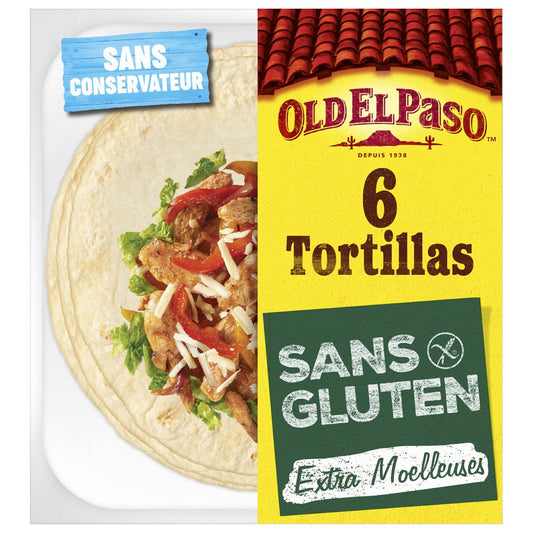 Tortillas Sans Gluten OLD EL PASO le paquet de 6 - 216g