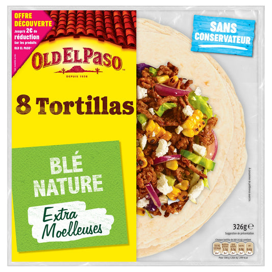 Tortillas de blé nature OLD EL PASO 