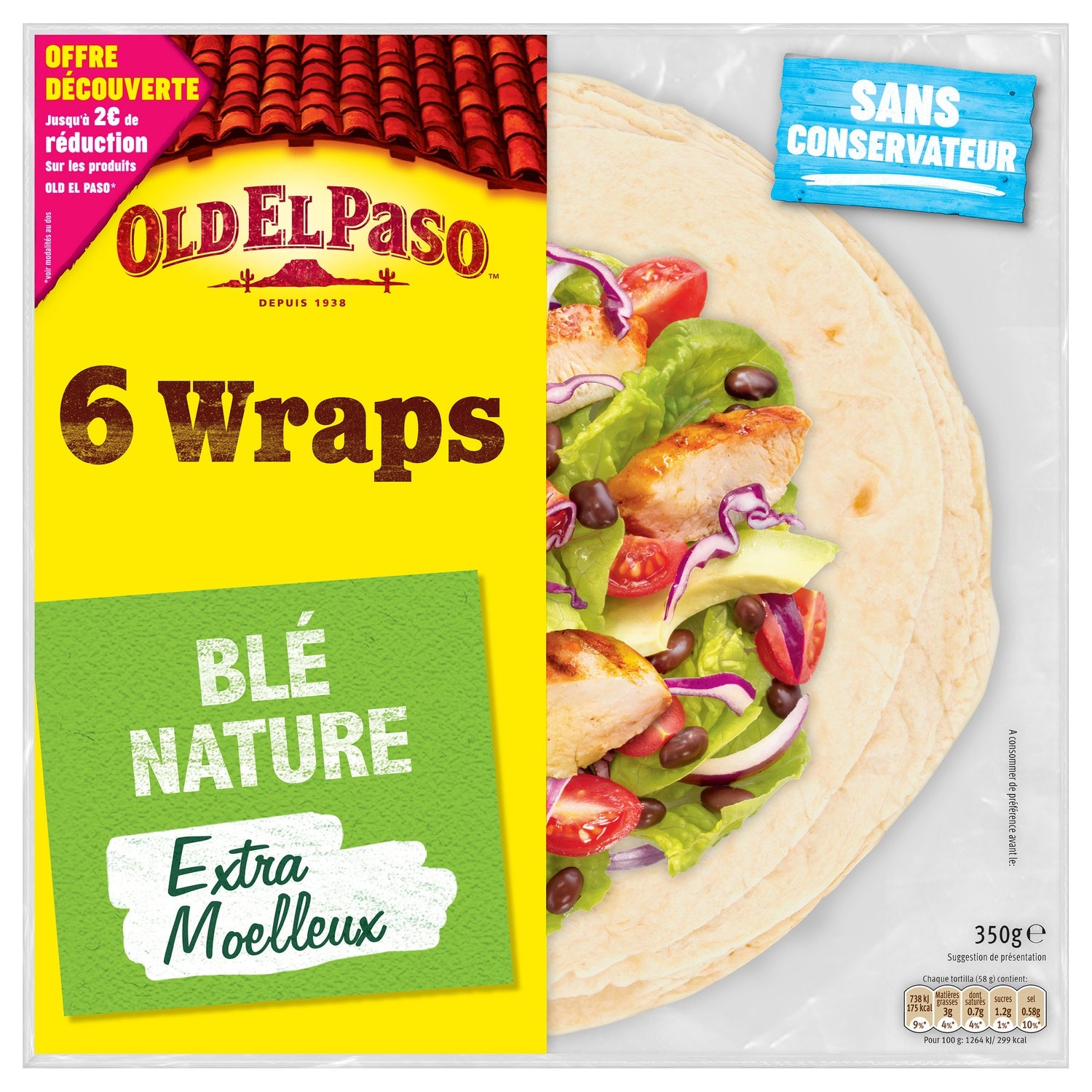 Wraps blé nature OLD EL PASO 