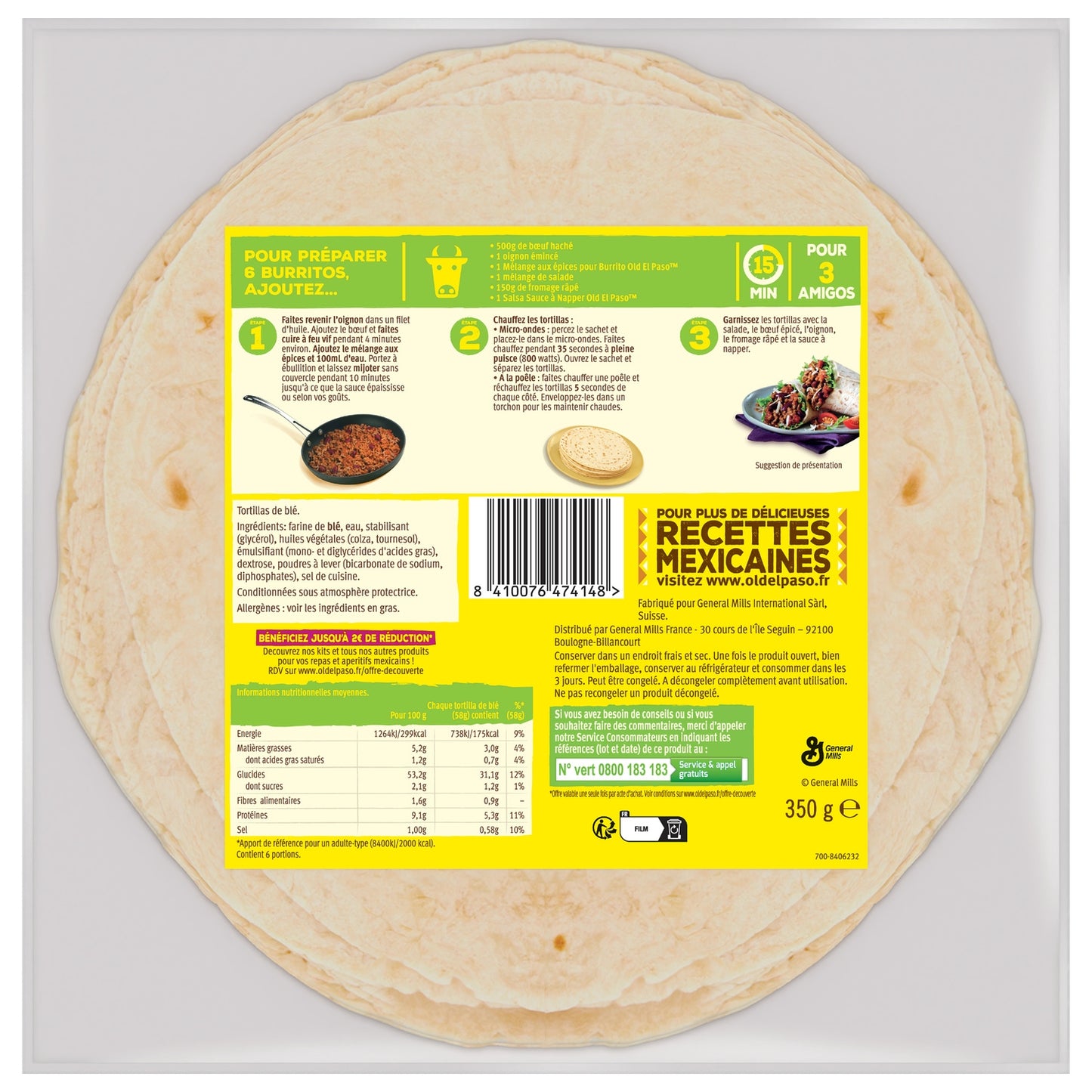 Wraps blé nature OLD EL PASO 