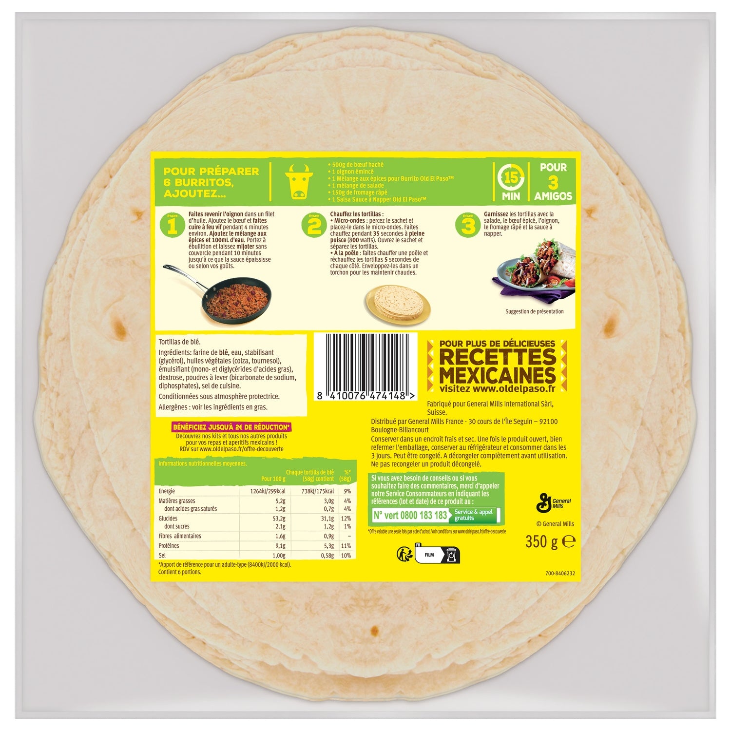 Wraps blé nature OLD EL PASO 