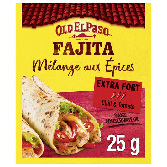 Mélange aux Épices pour Fajitas Extra Fort OLD ELPASO le paquet de 25g