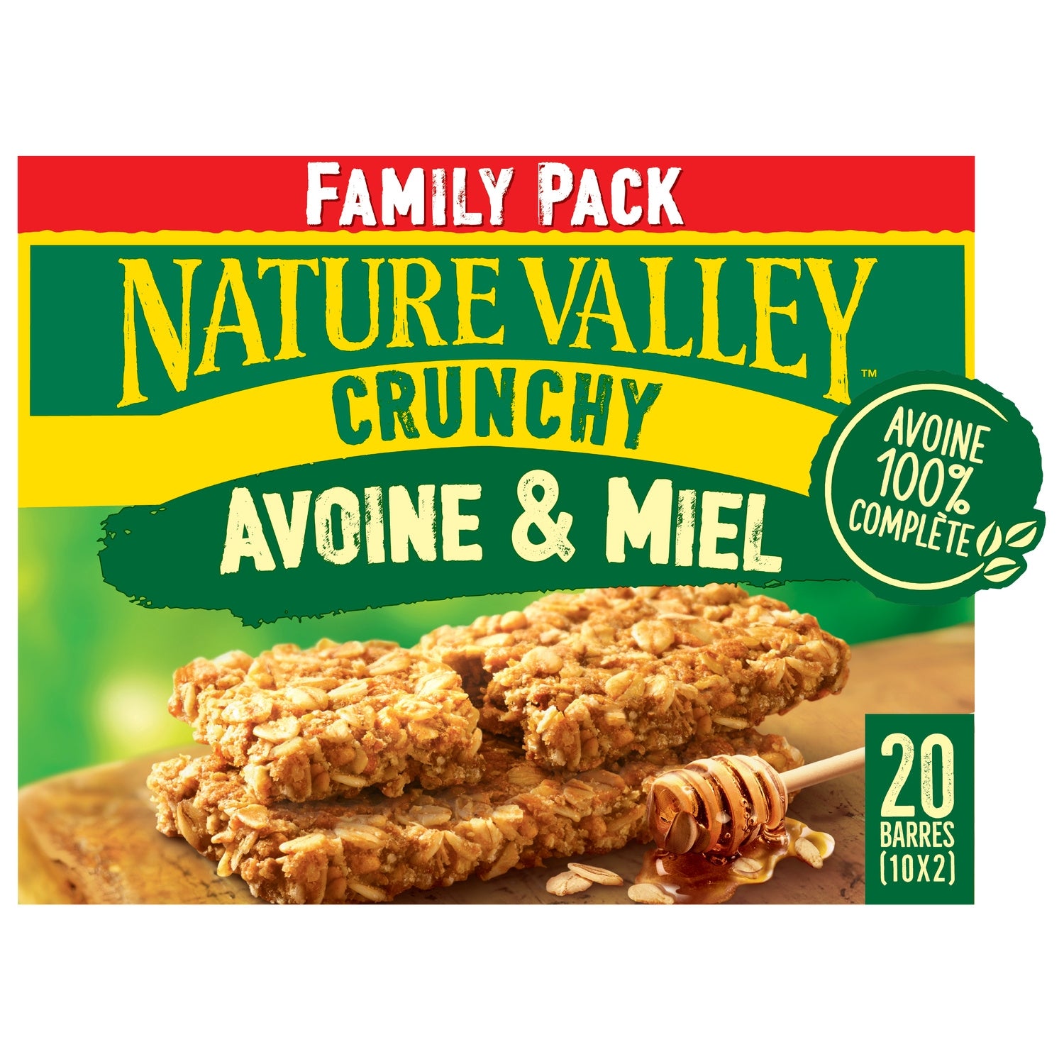 Barres Céréales Nature Valley Crunchy Avoine et Miel NATURE VALLEY 
