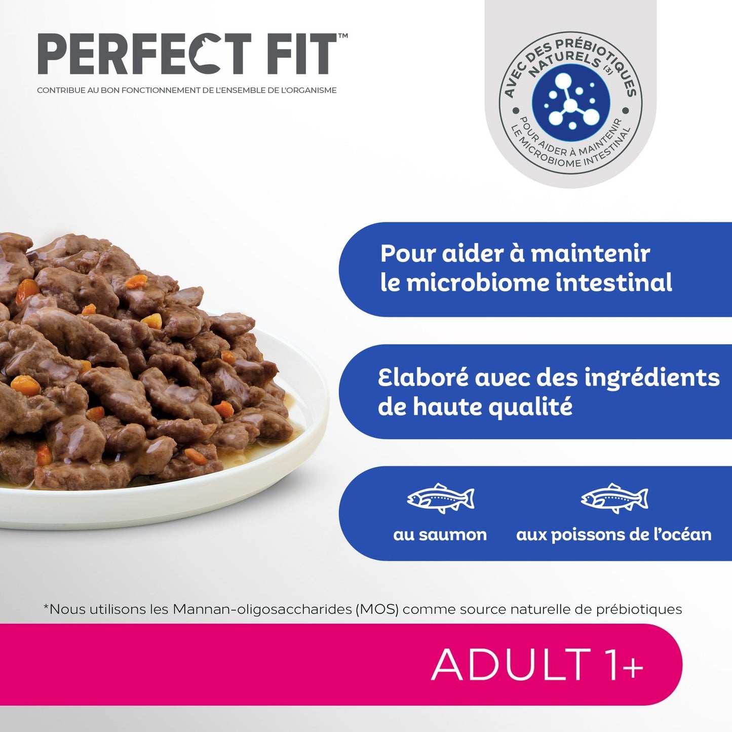 Pâtée pour Chat Adulte Stérilisé en Sauce Saumon Poisson Perfect Fit Total 5 PERFECT FIT