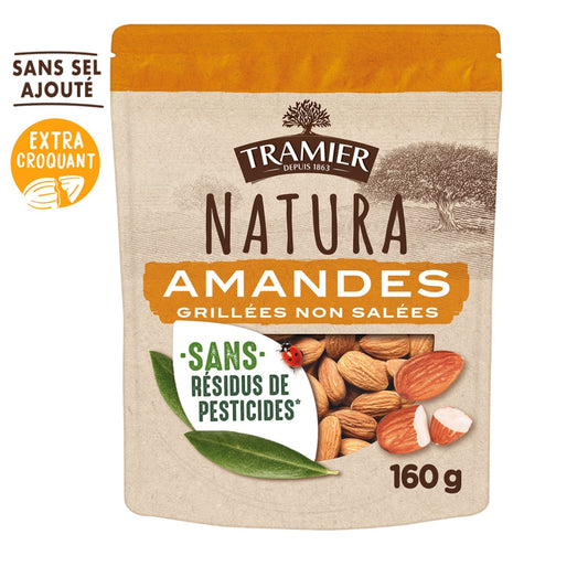 Fruits Secs Amandes Grillées Sans Résidus de Pesticides TRAMIER le paquet de 175g
