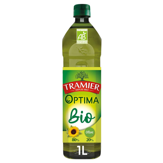 Huile Bio d'Olive & de Tournesol TRAMIER la bouteille de 1L
