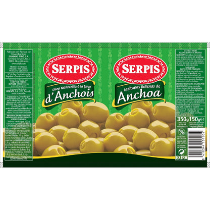 Manzanilla Green Olives SERPIS Anchovy Stuffing