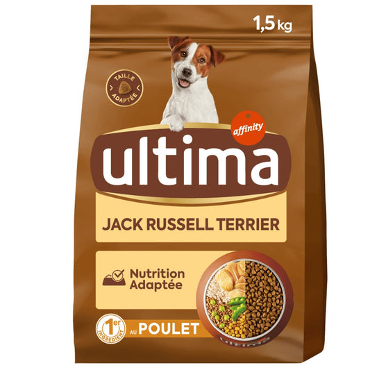Croquettes pour Chien Adulte Jack Russel Poulet ULTIMA Le sac de 1,5kg