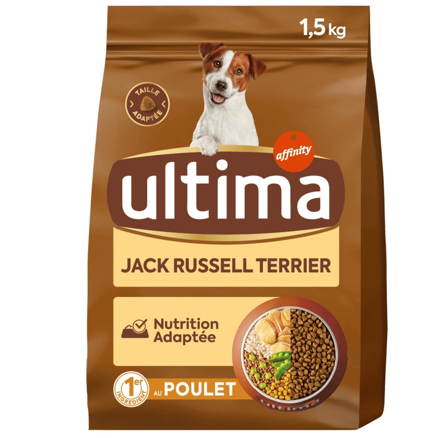 Croquettes pour Chien Adulte Jack Russel Poulet ULTIMA Le sac de 1,5kg