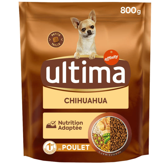 Croquettes pour Chien Adulte Petit <10kg Chihuahua Poulet ULTIMA