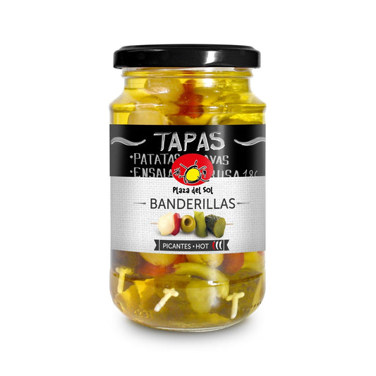 Brochettes Condiments Piquants PLAZA DEL SOL le pot de 165g net égoutté