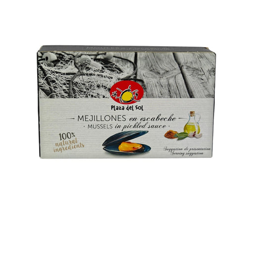 Moules Sauce à l'Escabèche PLAZA DEL SOL la boite de 70 g net égoutté
