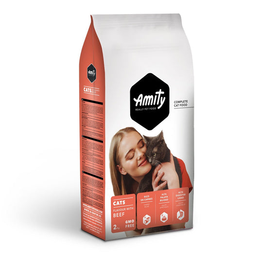 Croquettes pour Chat Adulte Boeuf AMITY Le sac de 2kg