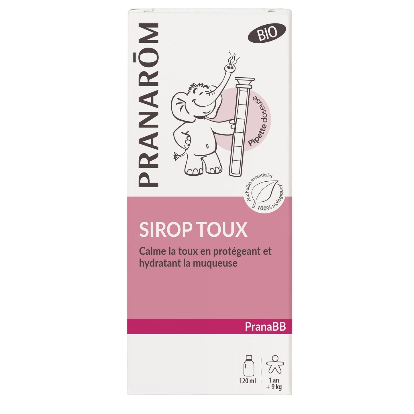 Sirop Calme la Toux Protégeant et Hydratant la Muqueuse Bio PranaBB PRANAROM 
