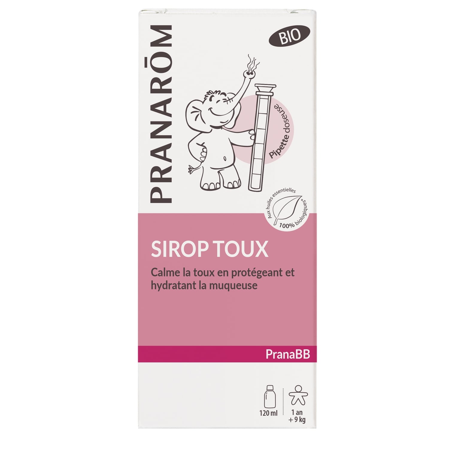 Sirop Calme la Toux Protégeant et Hydratant la Muqueuse Bio PranaBB PRANAROM 