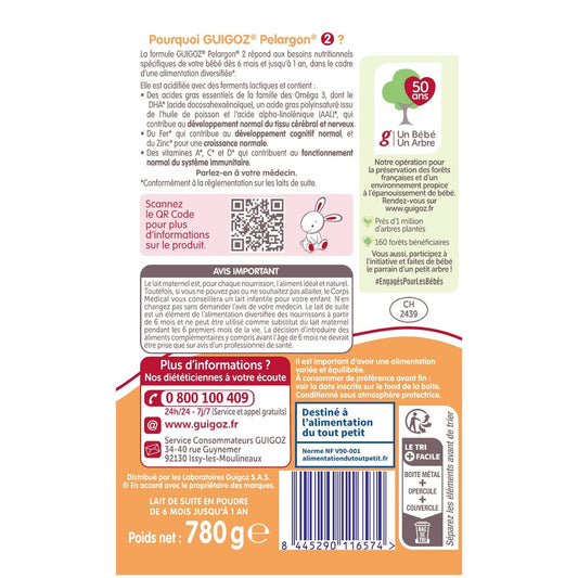 Pelargon GUIGOZ 2nd Age Powdered Baby Milk