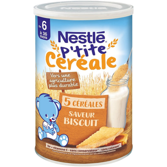 [ANTI-GASPILLAGE] Céréales Dès 6 Mois,saveur Biscuit P'TITE CEREALE - Date de durabilité minimale : 09/2025
