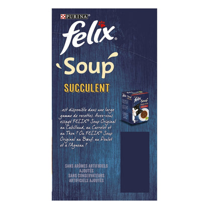 Soupe pour Chat Adulte au Cabillaud, au Thon & Carrelet FELIX