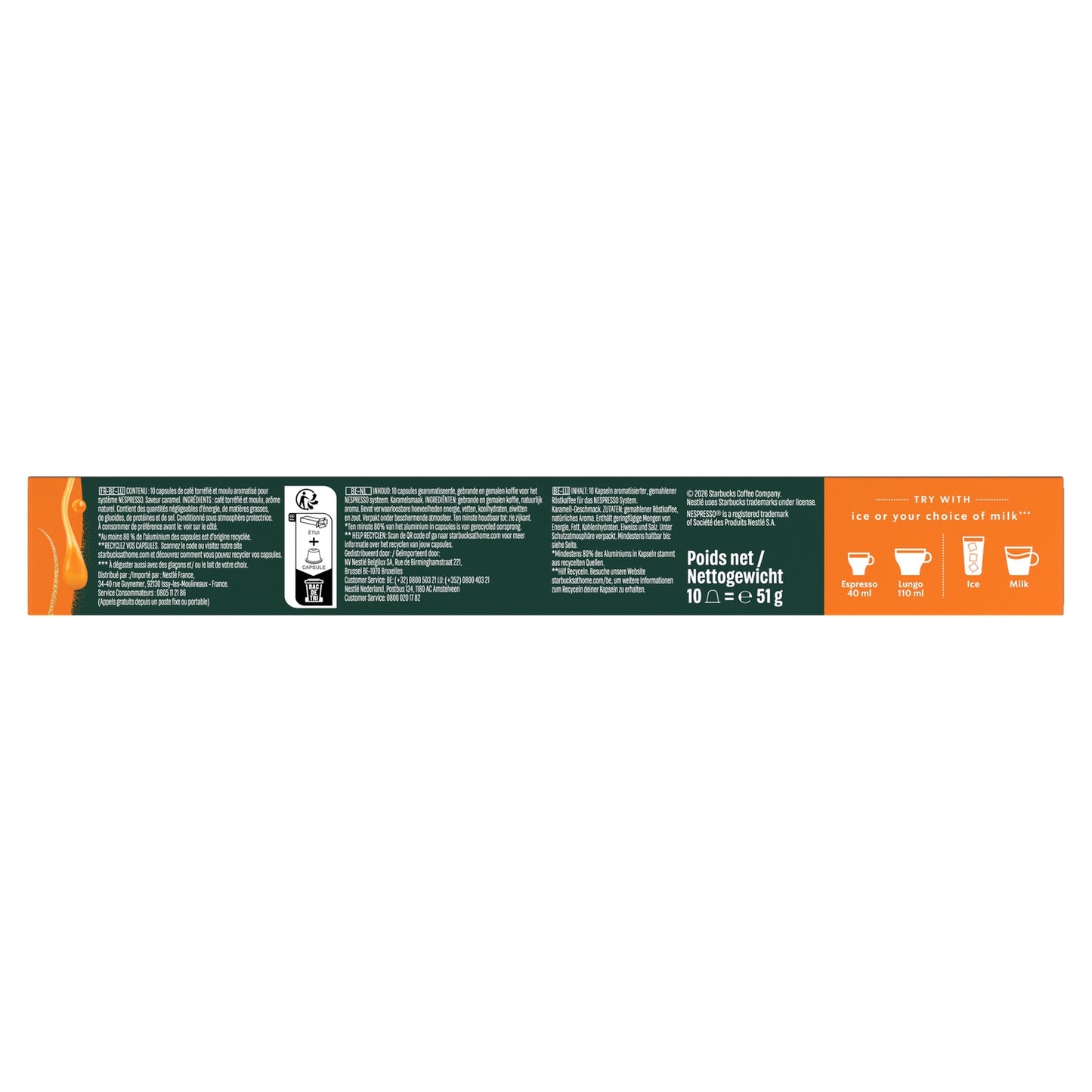 Café Capsules Saveur Caramel Intensité 5 Compatible Nespresso STARBUCKS 