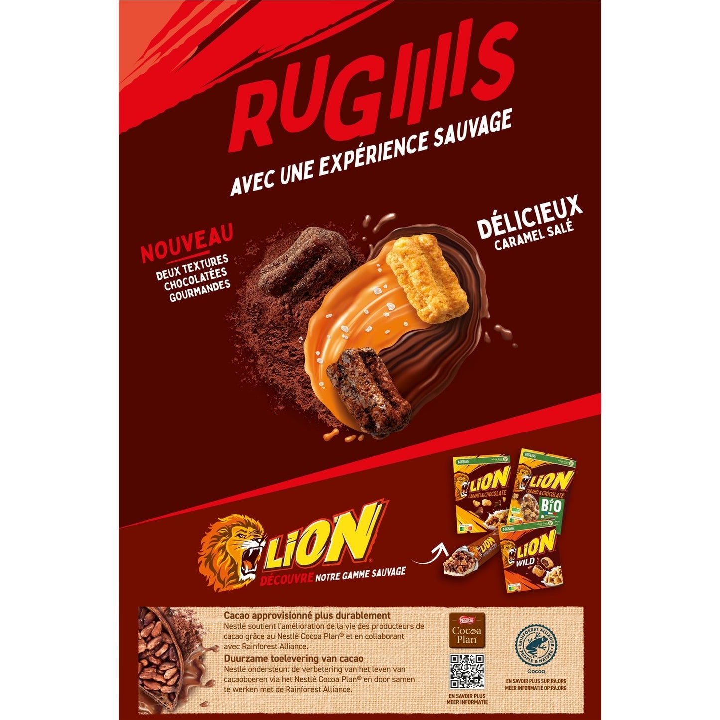 Céréales Lion Triple Crunchy Caramel et Chocolat NESTLE