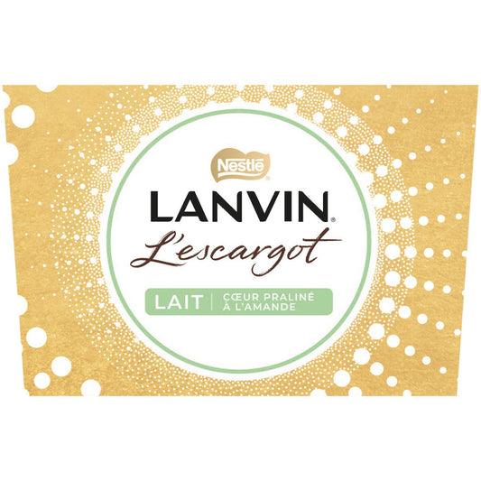 Chocolat au Lait Fourré au Praliné Amandes Escargot LANVIN