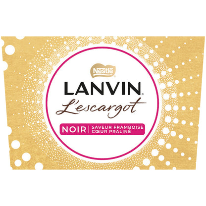 LANVIN Dark Chocolate Filled with Raspberry Praline Snail Flavor