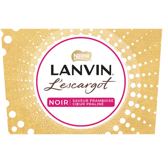 LANVIN Dark Chocolate Filled with Raspberry Praline Snail Flavor