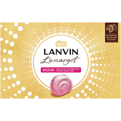 LANVIN Dark Chocolate Filled with Raspberry Praline Snail Flavor